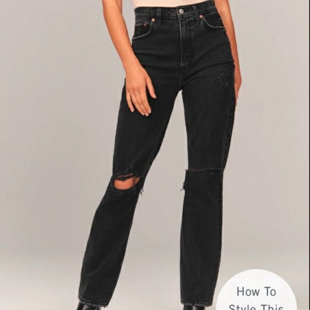 Abercrombie & Fitch Ankle Straight Ultra High Rise Size 24